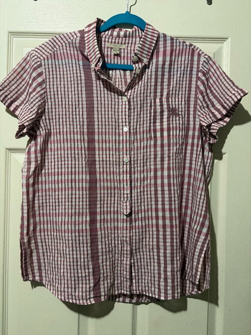 Burberry Plaid Checkered Button Down Shirt